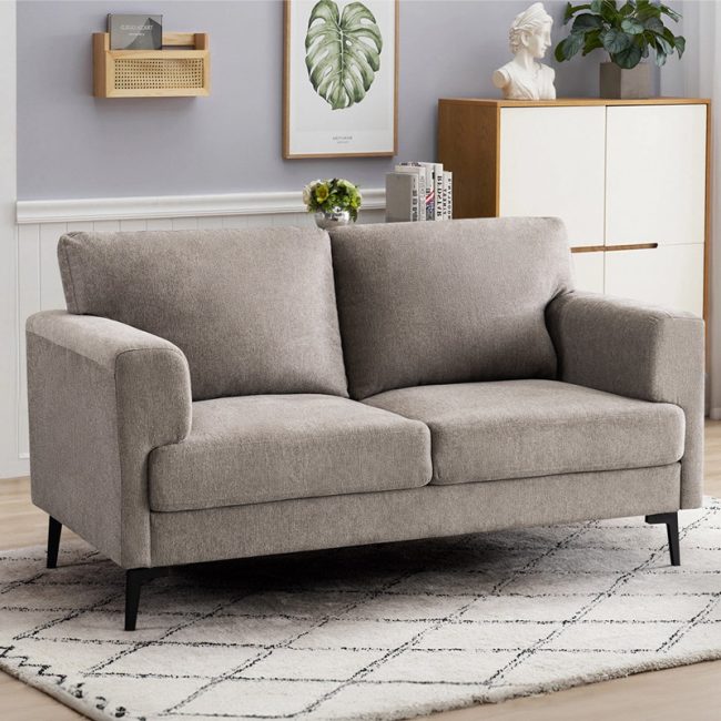 Thick Cushion Modern Loveseat Couch