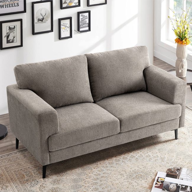 Thick Cushion Modern Loveseat Couch