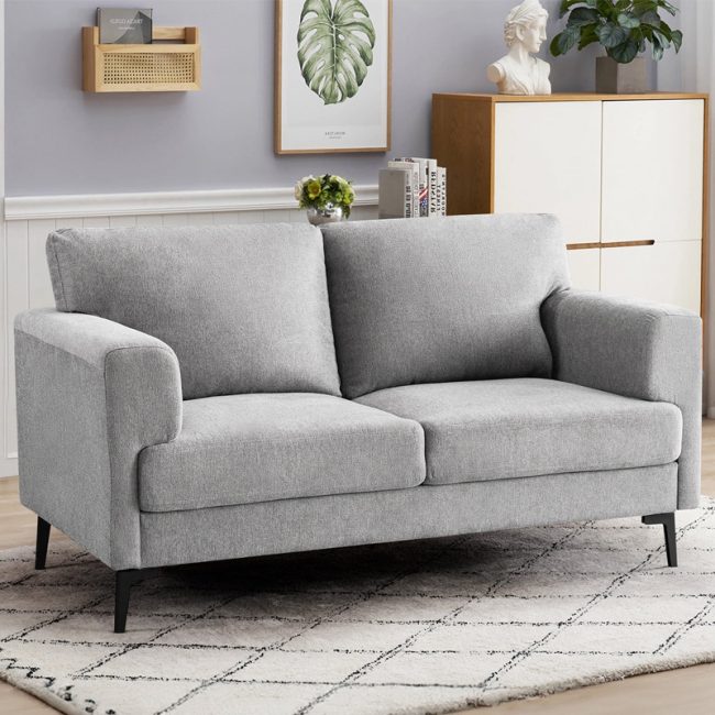 Thick Cushion Modern Loveseat Couch