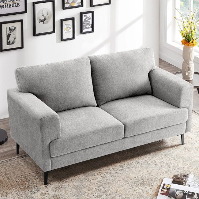 Thick Cushion Modern Loveseat Couch