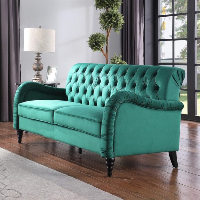 Traditional Chesterfield Button Tufted 3 Seater Couch