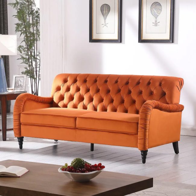 Traditional Chesterfield Button Tufted 3 Seater Couch