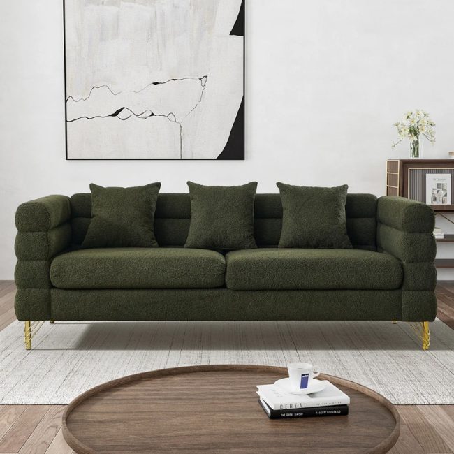 Unique Horizontal Tufted Design Sofa