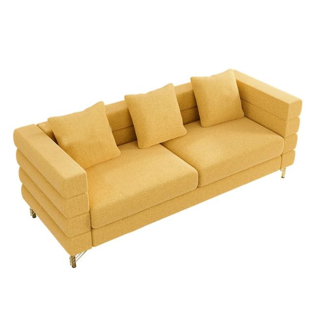 Unique Horizontal Tufted Design Sofa