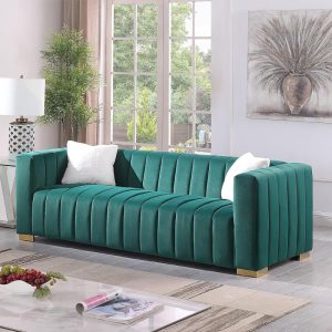 Buy now Velvet Chesterfield 3-Seat Sofa Couch