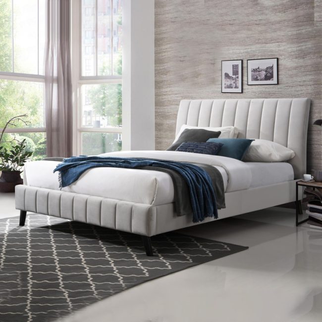 Versatile Marlin Velvet Upholstered Bed