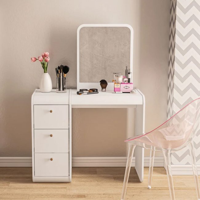 Vesta Dressing Table with Standing Mirror