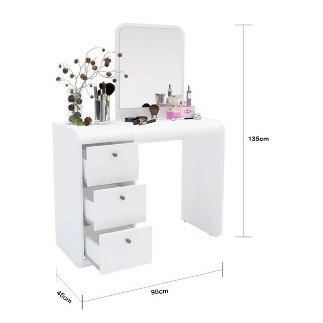 Vesta Dressing Table with Standing Mirror