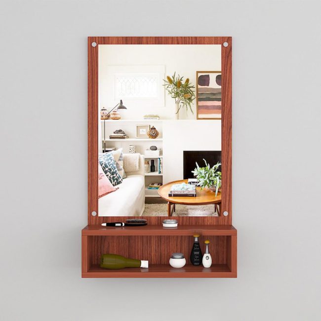 Wall Mount Rectangular Dresser with Mirror