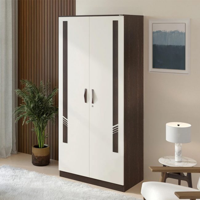 Andrie Engineered Wood 2 Door Wardrobe