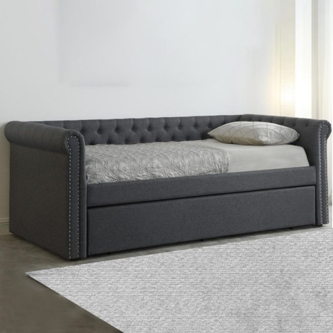 Best Linen Upholstered Twin Day Bed