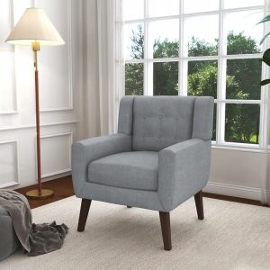 Button Tufted Modern Accent Chair Armchair Shop today