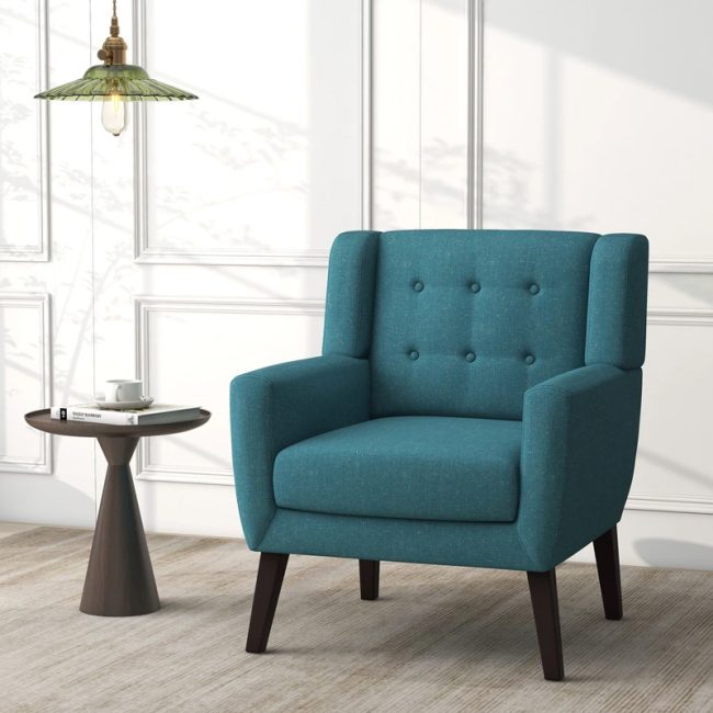 Button Tufted Modern Accent Chair Armchair