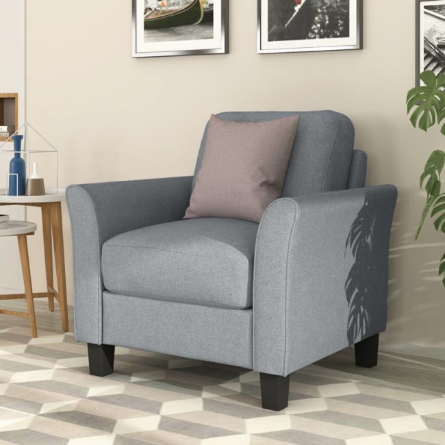 Classic Design Fabric Upholstered Armchair