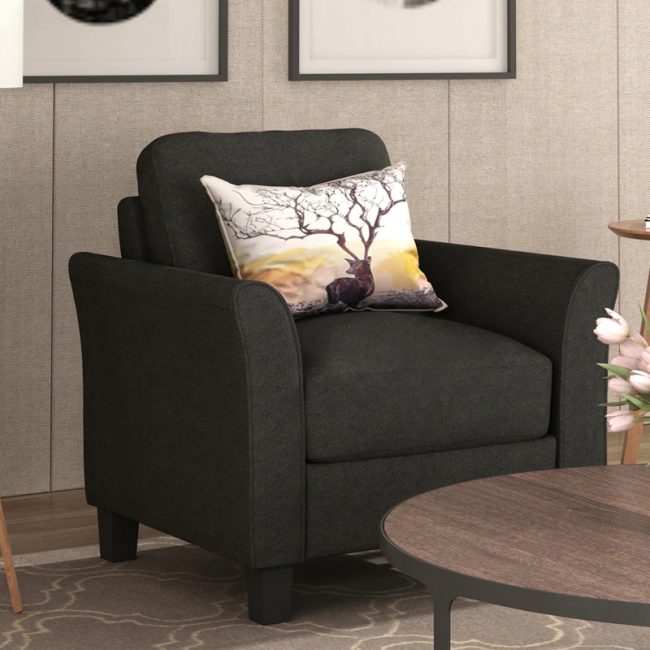 Classic Design Fabric Upholstered Armchair