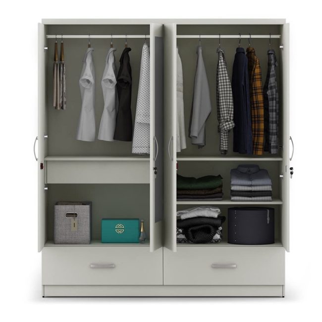 Contemporary Designs Four Door Wardrobe