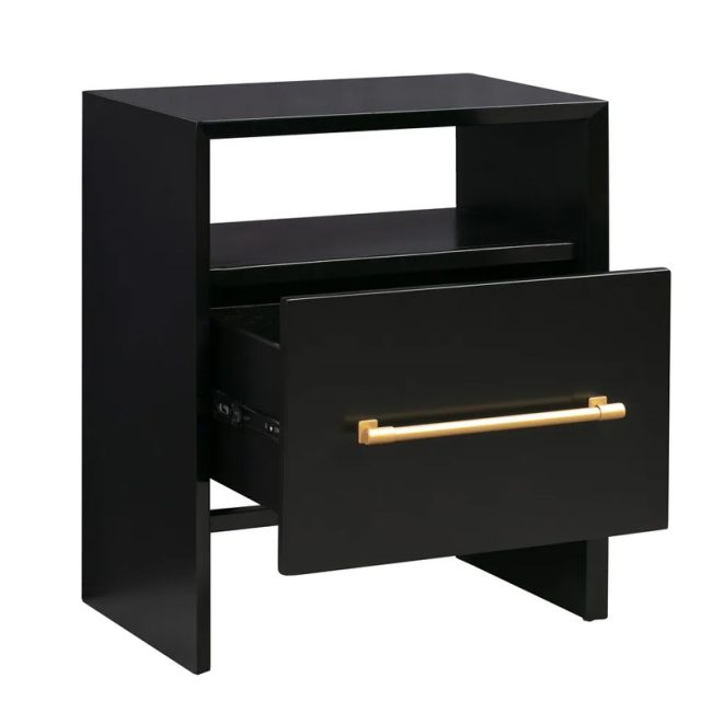 Contemporary Libre Black Nightstand