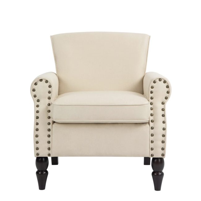 Contemporary Nailhead Trim Armchair