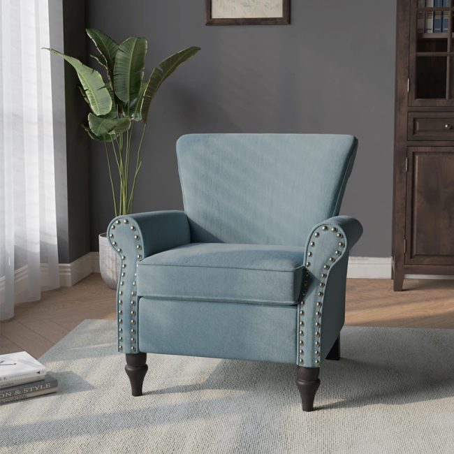 Contemporary Nailhead Trim Armchair