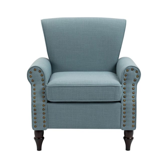 Contemporary Nailhead Trim Armchair