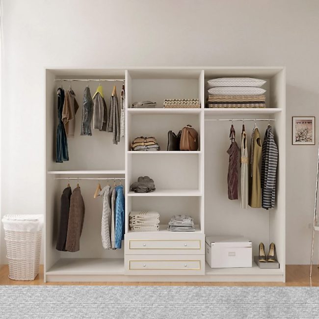 Contemporary Vandemark 6 Door Wardrobe