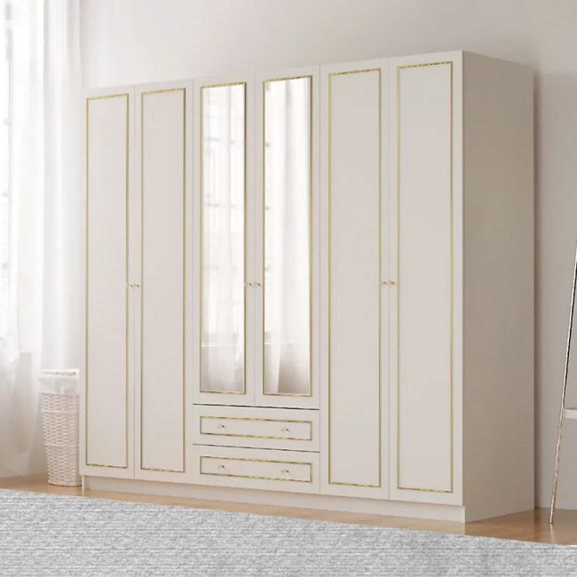 Contemporary Vandemark 6 Door Wardrobe