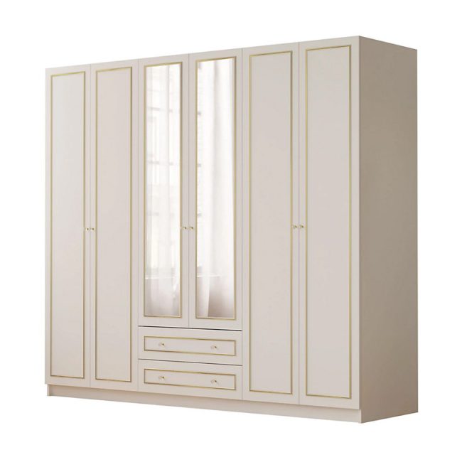 Contemporary Vandemark 6 Door Wardrobe