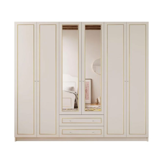 Contemporary Vandemark 6 Door Wardrobe