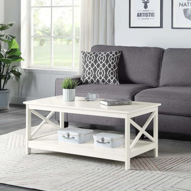 Convenience Concepts Oxford Coffee Table with Shelf