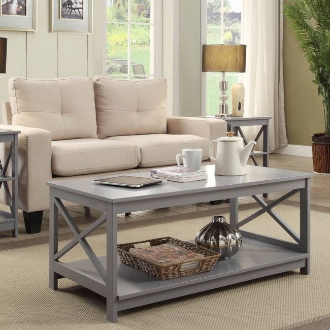 Convenience Concepts Oxford Coffee Table with Shelf