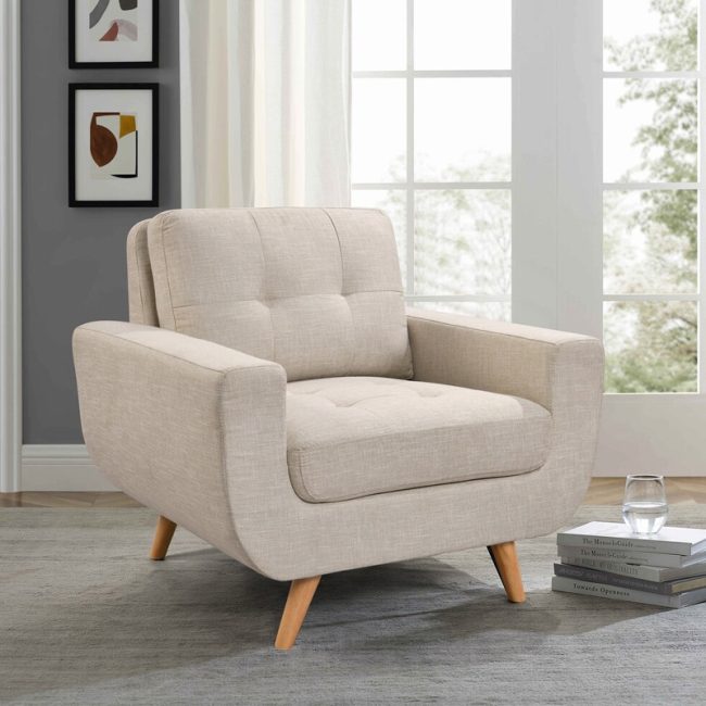 Elegant Button Tufted Accent Chair