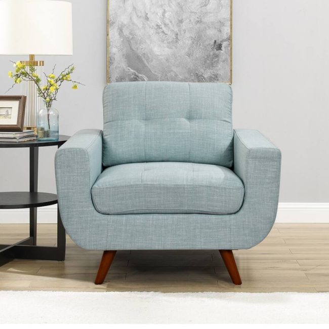 Elegant Button Tufted Accent Chair