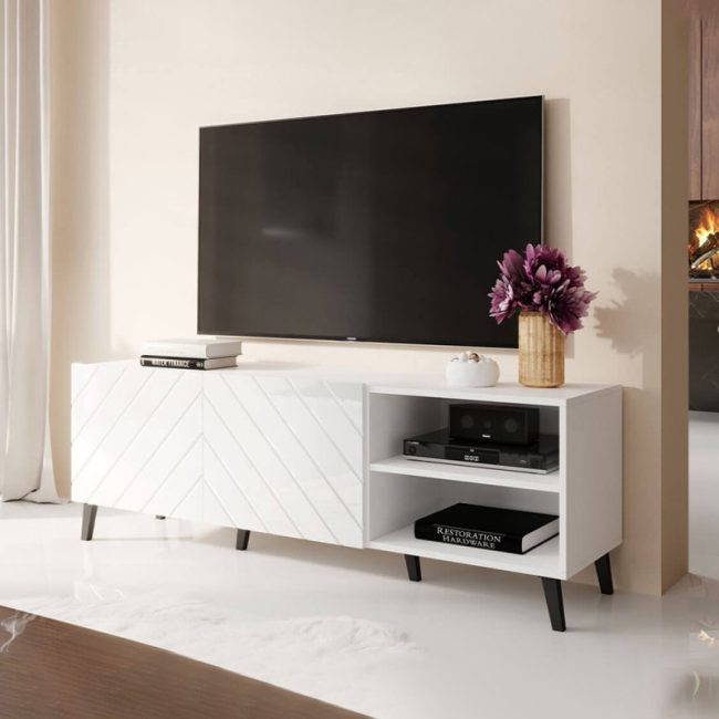 Elegant Design TV Cabinet in White