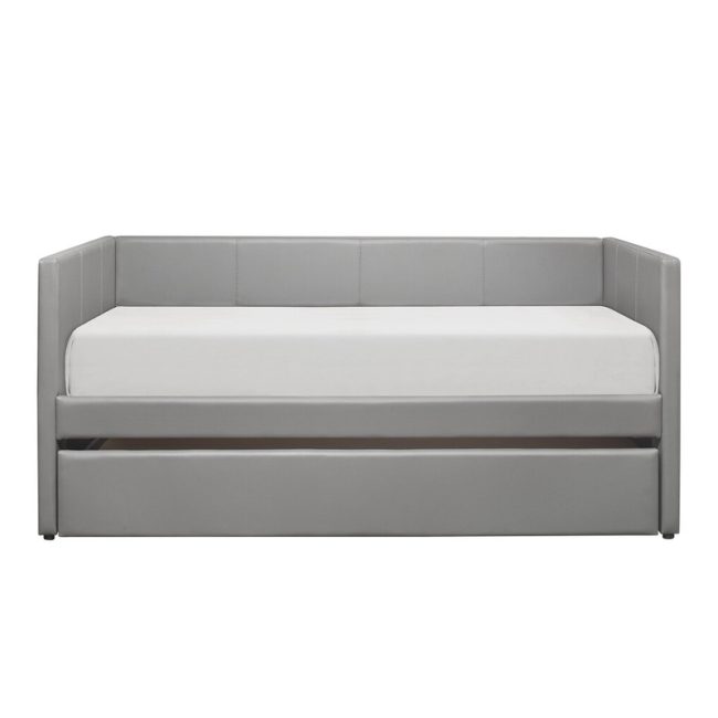 Elon Faux Leather Upholstered Daybed with Trundle