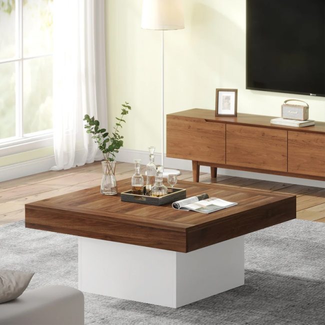 Engineered Wood Square Coffee Table