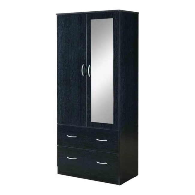 FSM 2 Door Wardrobe with Mirror & 2 Drawers