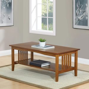 FSM Clifton Mission Medium Brown Finish Coffee Table