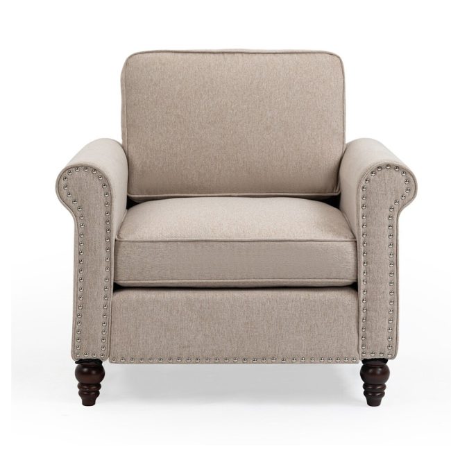 FSM Linen Upholstered Armchair