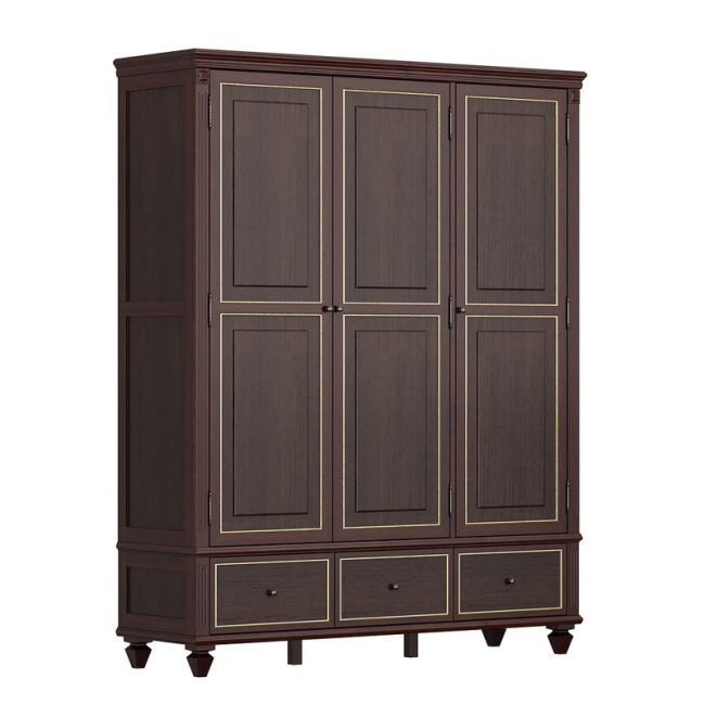 FSM Minimalist 3-Door Wardrobe Armoire