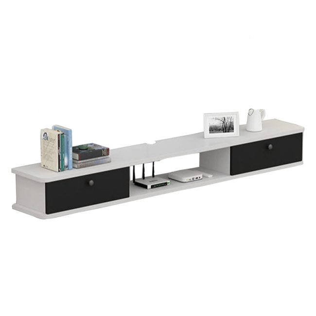 FSM Wall Mounted TV Cabinet in Black Finish