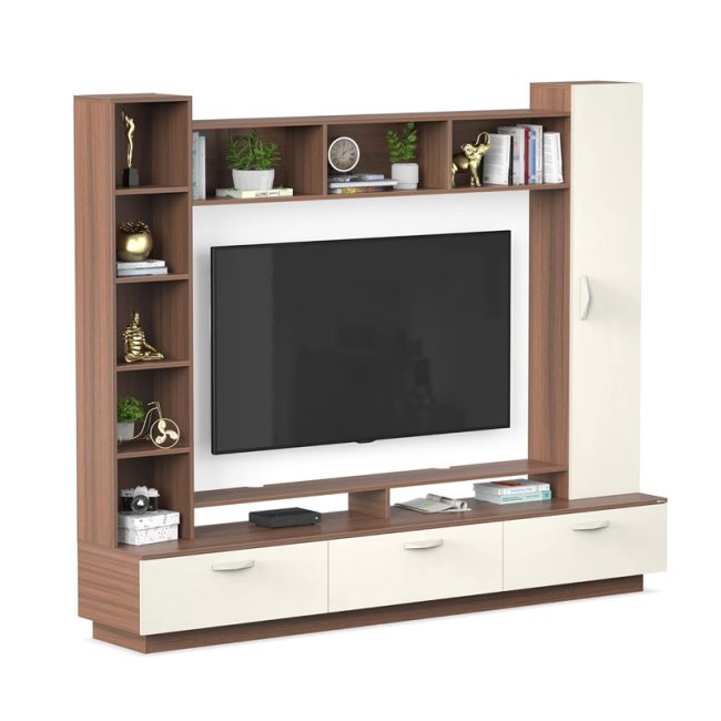 Fenily Entertainment TV Cabinet with Shelves