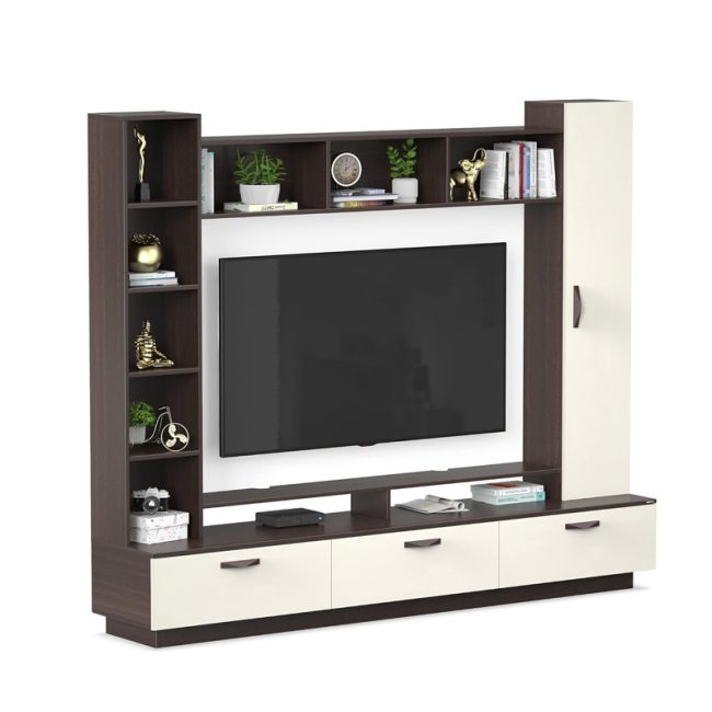 Fenily Entertainment TV Cabinet with Shelves