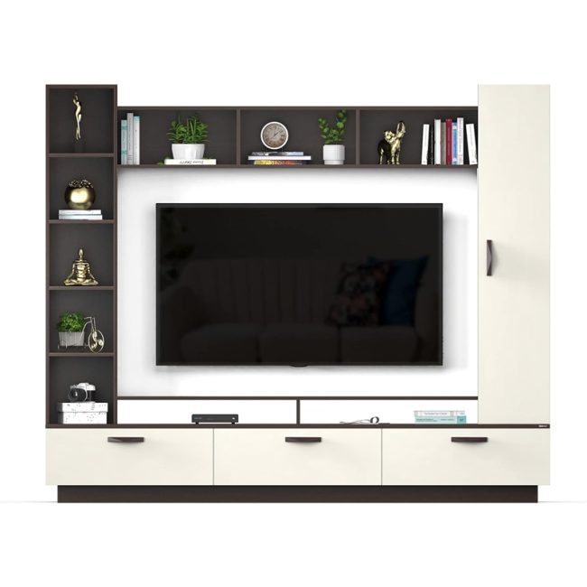 Fenily Entertainment TV Cabinet with Shelves