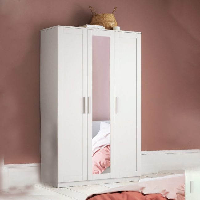 Flynn 3 Door Wardrobe with Mirror