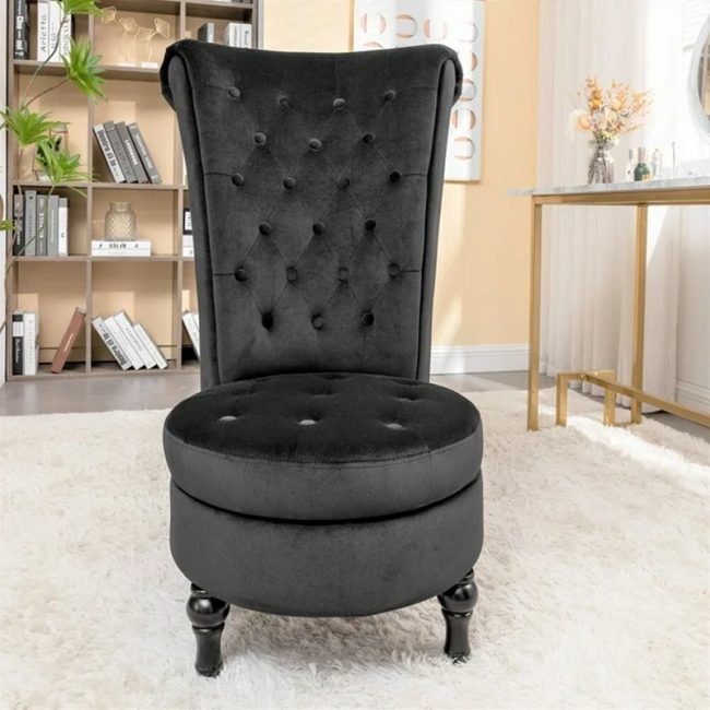 High Back Vanity Velvet Accent ChairHigh Back Vanity Velvet Accent Chair