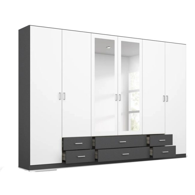 High-capacity 6 Door Wardrobe