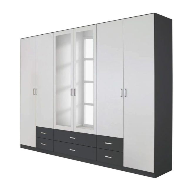 High-capacity 6 Door Wardrobe