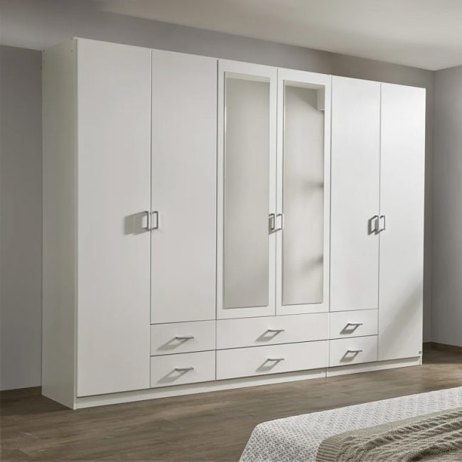 High-capacity 6 Door Wardrobe