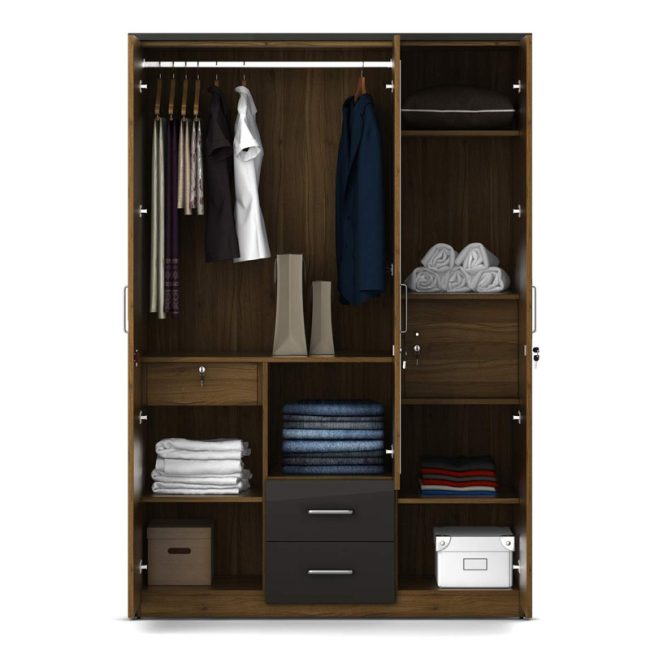 Home Centre Quadro Three Door Wardrobe