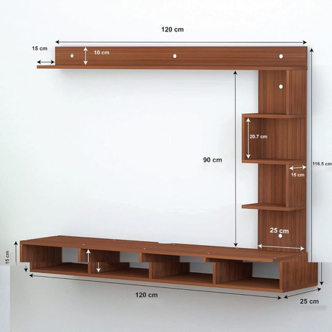 Larisa Engineered Wood Wall Mount TV Cabinet